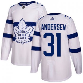 Adidas Toronto Maple Leafs #31 Frederik Andersen White Authentic 2018 Stadium Series Stitched NHL Jersey