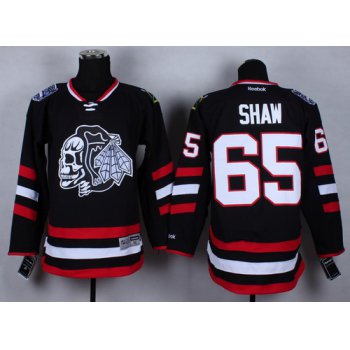 Chicago Blackhawks #65 Andrew Shaw 2014 Stadium Series Black With Black Skulls Jersey