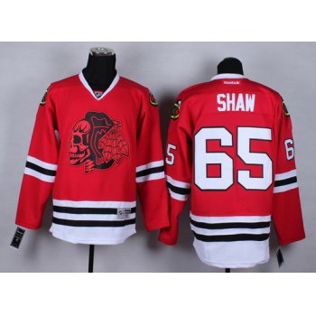 Chicago Blackhawks #65 Andrew Shaw Red With Red Skulls Jersey