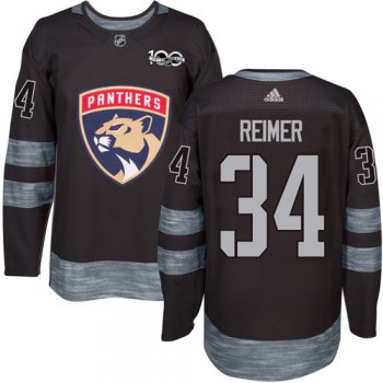 Adidas Panthers #34 James Reimer Black 1917-2017 100th Anniversary Stitched NHL Jersey