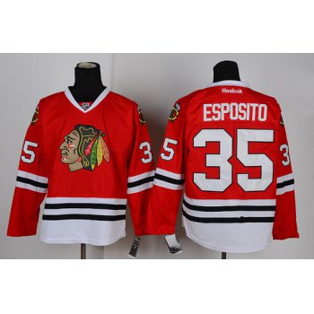 Chicago Blackhawks #35 Tony Esposito Red Jersey