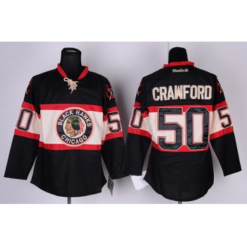 Chicago Blackhawks #50 Corey Crawford Black Third Jersey