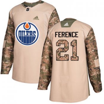 Adidas Edmonton Oilers #21 Andrew Ference Camo Authentic 2017 Veterans Day Stitched NHL Jersey