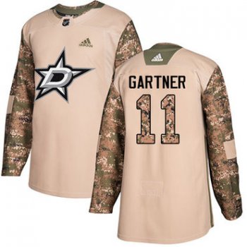 Adidas Stars #11 Mike Gartner Camo Authentic 2017 Veterans Day Stitched NHL Jersey