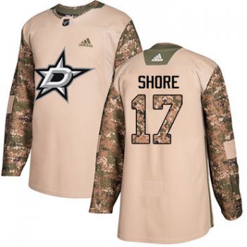 Adidas Stars #17 Devin Shore Camo Authentic 2017 Veterans Day Stitched NHL Jersey