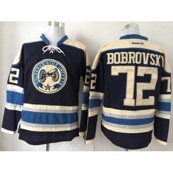 Blue Jackets #72 Sergei Bobrovsky Navy Blue Alternate Stitched NHL Jersey