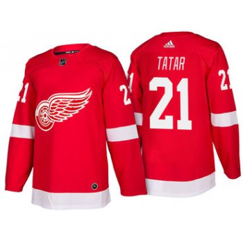 Men's Detroit Red Wings #21 Tomas Tatar Red Home 2017-2018 adidas Hockey Stitched NHL Jersey