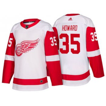 Men's Detroit Red Wings #35 Jimmy Howard White 2017-2018 adidas Hockey Stitched NHL Jersey
