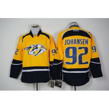 Men's Nashville Predators #92 Ryan Johansen Yellow Reebok Hockey Jersey