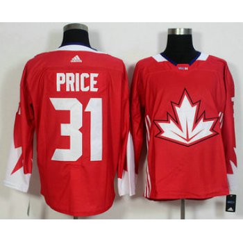 Men's Team Canada #31 Carey Price Red 2016 World Cup of Hockey Game Jersey