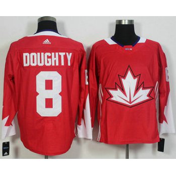 Men's Team Canada #8 Drew Doughty Red 2016 World Cup of Hockey Game Jersey