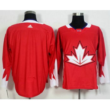 Men's Team Canada Blank Red 2016 World Cup of Hockey Game Jersey