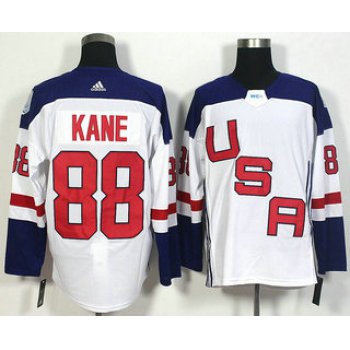 Men's Team USA #88 Patrick Kane White 2016 World Cup of Hockey Game Jersey