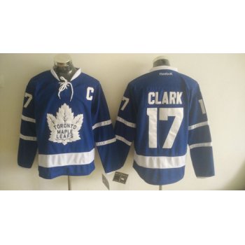 Men's Toronto Maple Leafs #17 Wendel Clark Royal Blue 2016-17 Home 100TH Anniversary Hockey Jersey
