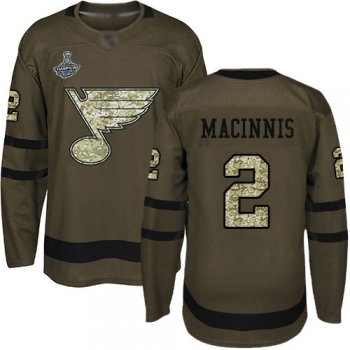 Blues #2 Al MacInnis Green Salute to Service Stanley Cup Champions Stitched Hockey Jersey