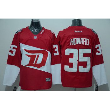 Detroit Red Wings #35 Jimmy Howard Reebok Red 2016 Stadium Series Team Premier Jersey