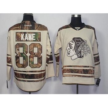 Men's Chicago Blackhawks #88 Patrick Kane Cream With Camo Hockey Jersey