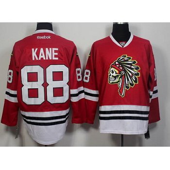 Men's Chicago Blackhawks #88 Patrick Kane Red The Indians Skulls Fashion Jersey