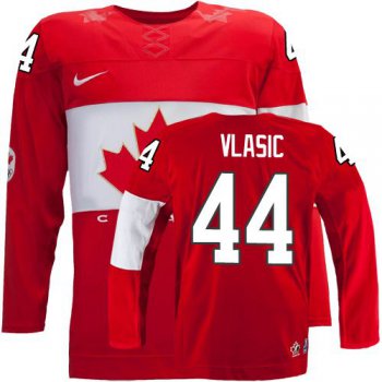 2014 Olympics Canada #44 Marc-Edouard Vlasic Red Jersey