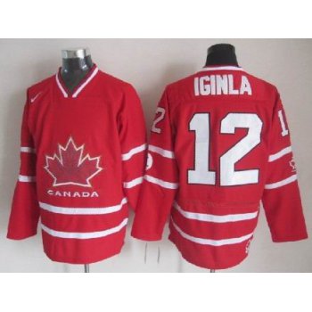 2010 Olympics Canada #12 Jarome Iginla Red Jersey