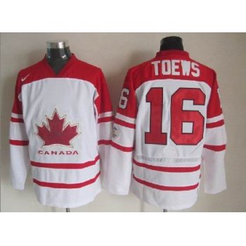 2010 Olympics Canada #16 Jonathan Toews White Jersey