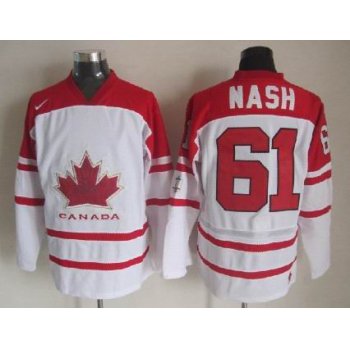 2010 Olympics Canada #61 Rick Nash White Jersey