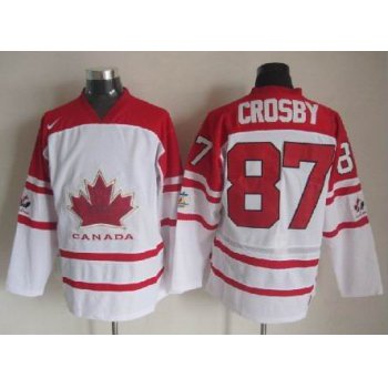 2010 Olympics Canada #87 Sidney Crosby White Jersey