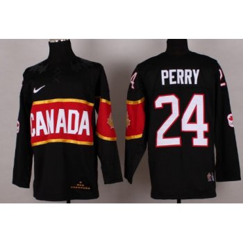 2014 Olympics Canada #24 Corey Perry Black Jersey