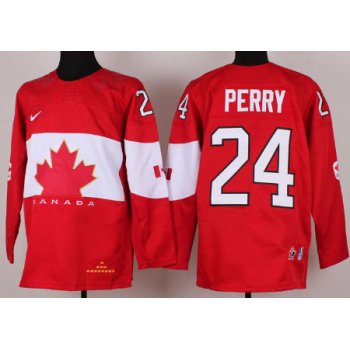 2014 Olympics Canada #24 Corey Perry Red Jersey