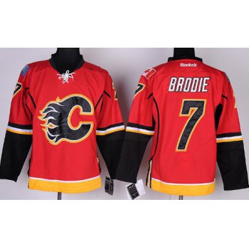 Calgary Flames #7 T.J. Brodie Red Jersey