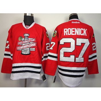 Chicago Blackhawks #27 Jeremy Roenick 2013 Champions Commemorate Red Jersey