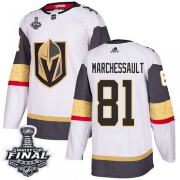 Adidas Golden Knights #81 Jonathan Marchessault White Road Authentic 2018 Stanley Cup Final Stitched NHL Jersey