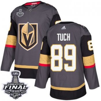 Adidas Golden Knights #89 Alex Tuch Grey Home Authentic 2018 Stanley Cup Final Stitched NHL Jersey