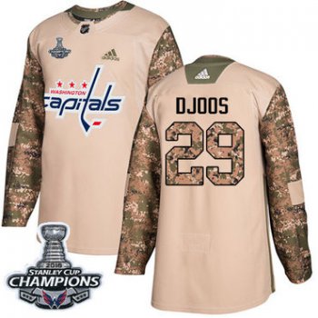 Adidas Washington Capitals #29 Christian Djoos Camo Authentic 2017 Veterans Day Stanley Cup Final Champions Stitched NHL Jersey