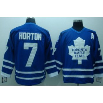 Toronto Maple Leafs #7 Tim Horton Blue Throwback CCM Jersey