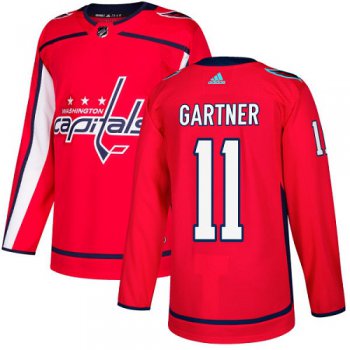 Adidas Capitals #11 Mike Gartner Red Home Authentic Stitched NHL Jersey
