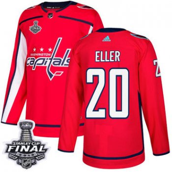 Adidas Capitals #20 Lars Eller Red Home Authentic 2018 Stanley Cup Final Stitched NHL Jersey