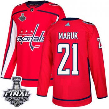 Adidas Capitals #21 Dennis Maruk Red Home Authentic 2018 Stanley Cup Final Stitched NHL Jersey
