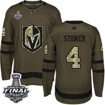 Adidas Golden Knights #4 Clayton Stoner Green Salute to Service 2018 Stanley Cup Final Stitched NHL Jersey