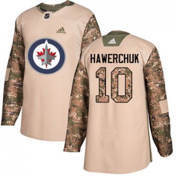 Adidas Jets #10 Dale Hawerchuk Camo Authentic 2017 Veterans Day Stitched NHL Jersey