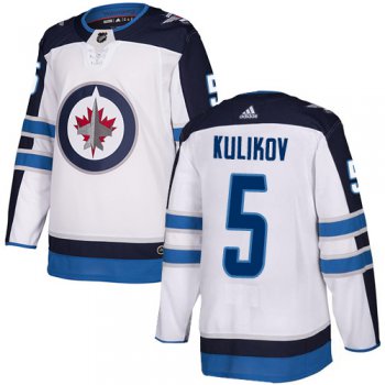 Adidas NHL Winnipeg Jets #5 Dmitry Kulikov Away White Authentic Jersey