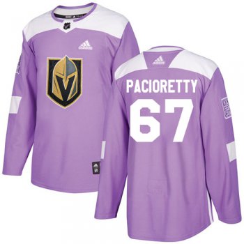 Adidas Vegas Golden Knights #67 Max Pacioretty Purple Authentic Fights Cancer Stitched NHL Jersey