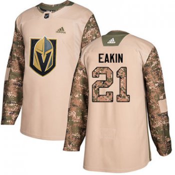 Adidas Golden Knights #21 Cody Eakin Camo Authentic 2017 Veterans Day Stitched NHL Jersey