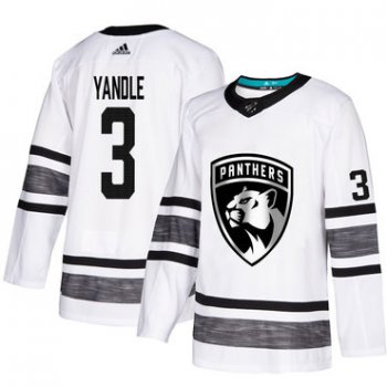 Panthers #3 Keith Yandle White Authentic 2019 All-Star Stitched Hockey Jersey