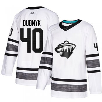 Wild #40 Devan Dubnyk White Authentic 2019 All-Star Stitched Hockey Jersey