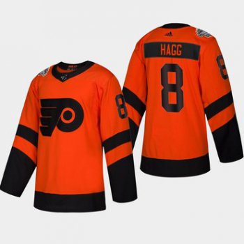 Men's #8 Robert Hagg Flyers Coors Light 2019 Stadium Series Orange Authentic Jersey