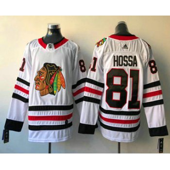 Men's Chicago Blackhawks #81 Marian Hossa White 2017-2018 Hockey Stitched NHL Jersey