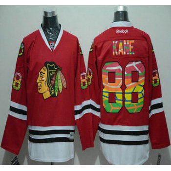 Men's Chicago Blackhawks #88 Patrick Kane Reebok Red Colored NHL Fashion Jersey