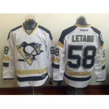 Men's Pittsburgh Penguins #58 Kris Letang 2014 Stadium Series White Jersey