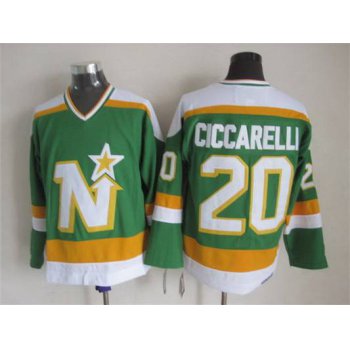 Men's Minnesota North Stars #20 Dino Ciccarelli 1978-79 Green CCM Vintage Throwback Jersey